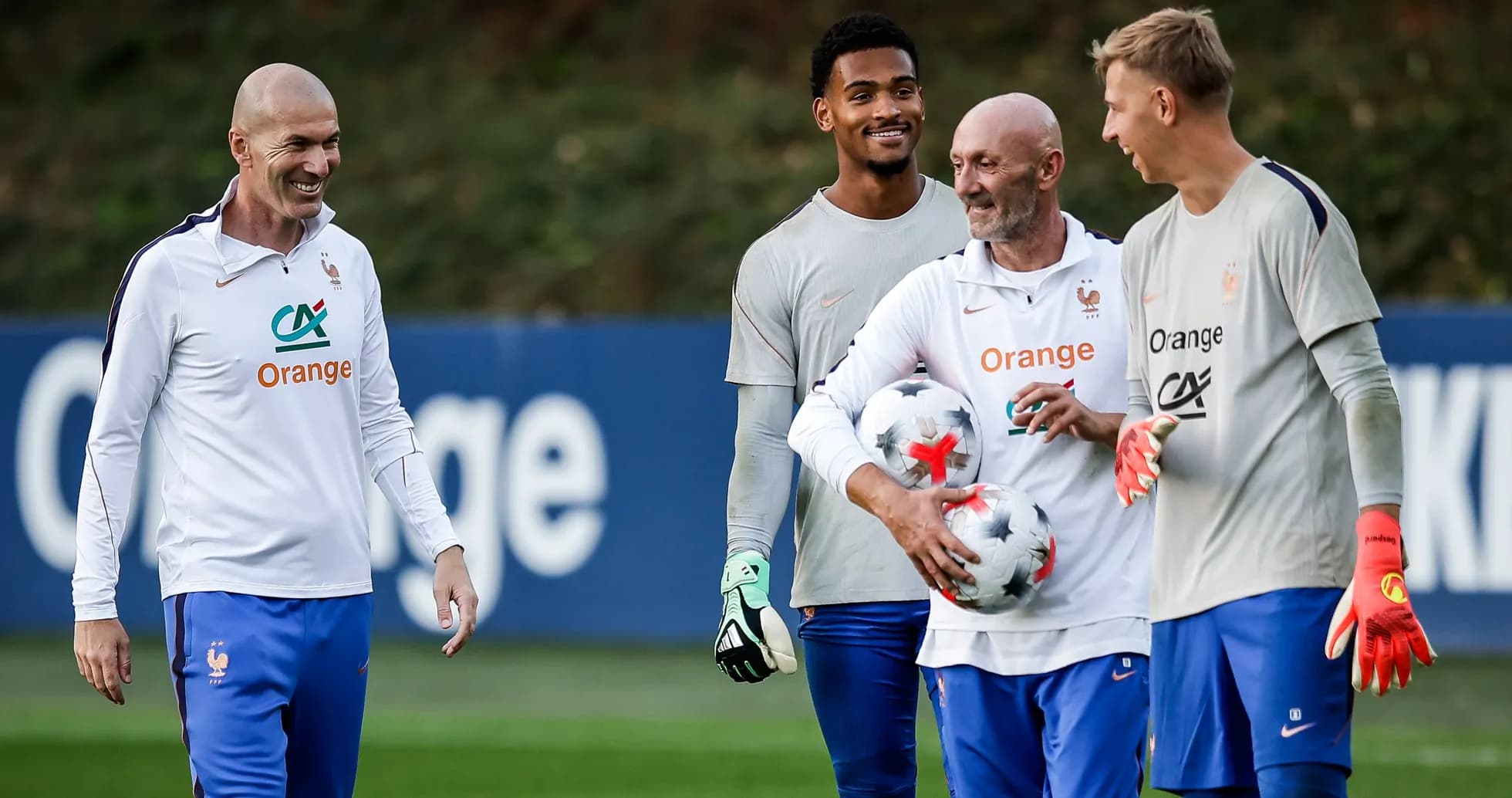 France national team players during training session