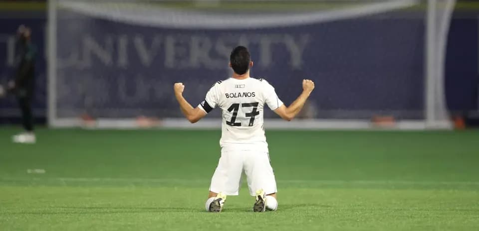 Player celebrating on the field during match