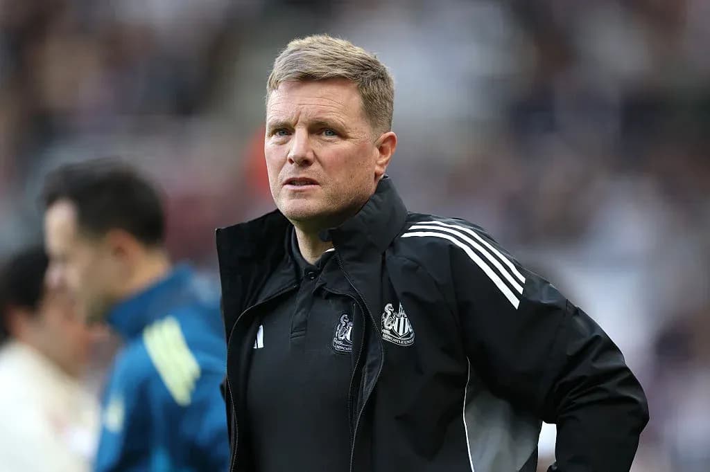 Newcastle United manager observing the match
