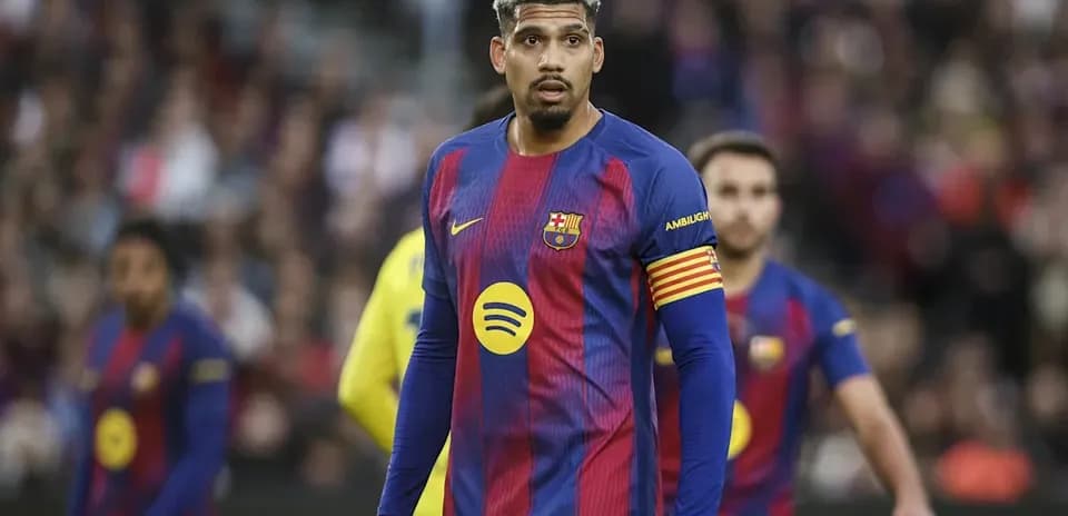 Barcelona player with captain's armband during match