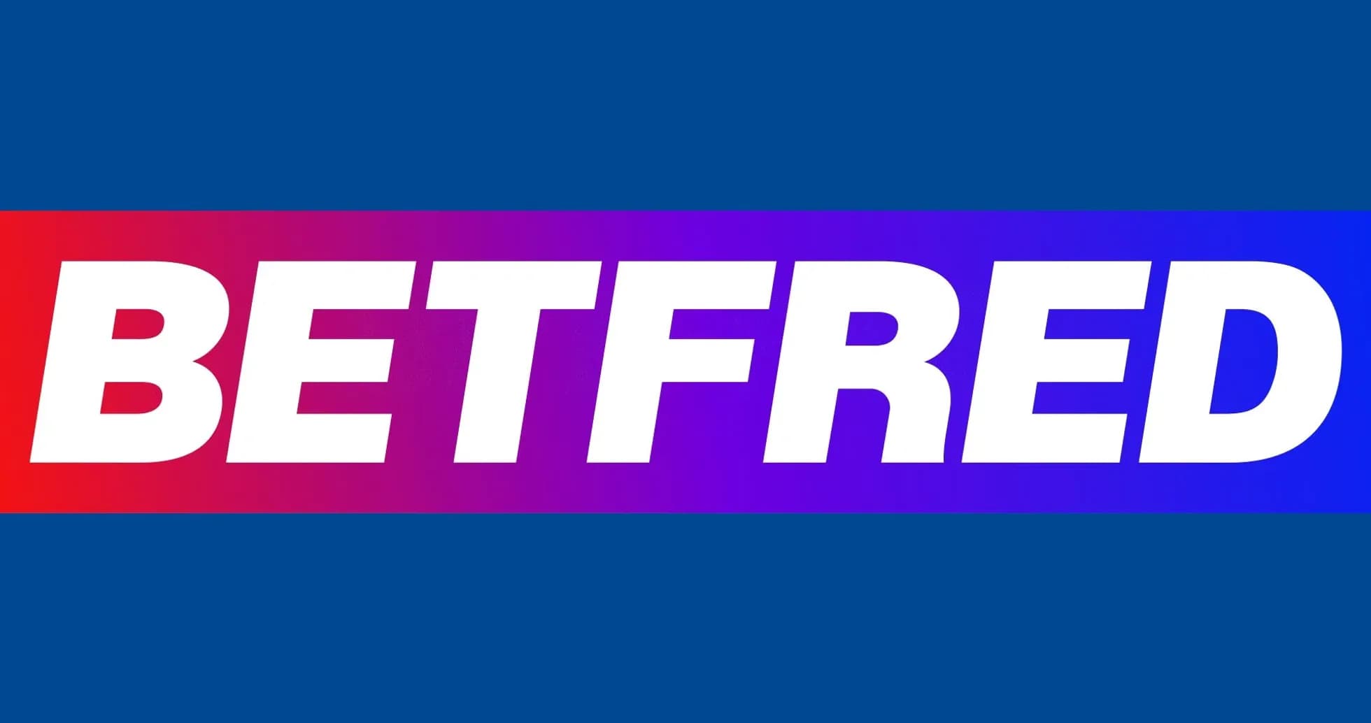Betfred logo on a blue background