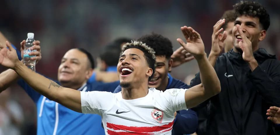 Players celebrating a victory after the match