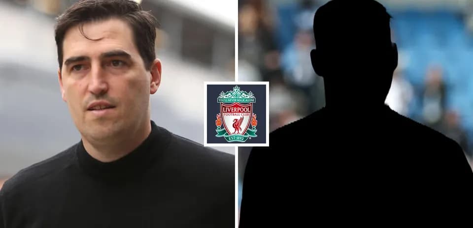 Man walking near Liverpool FC logo and silhouette