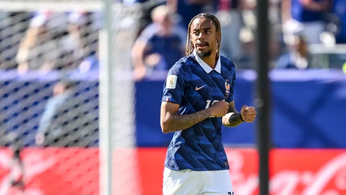 Player wearing France jersey on the field