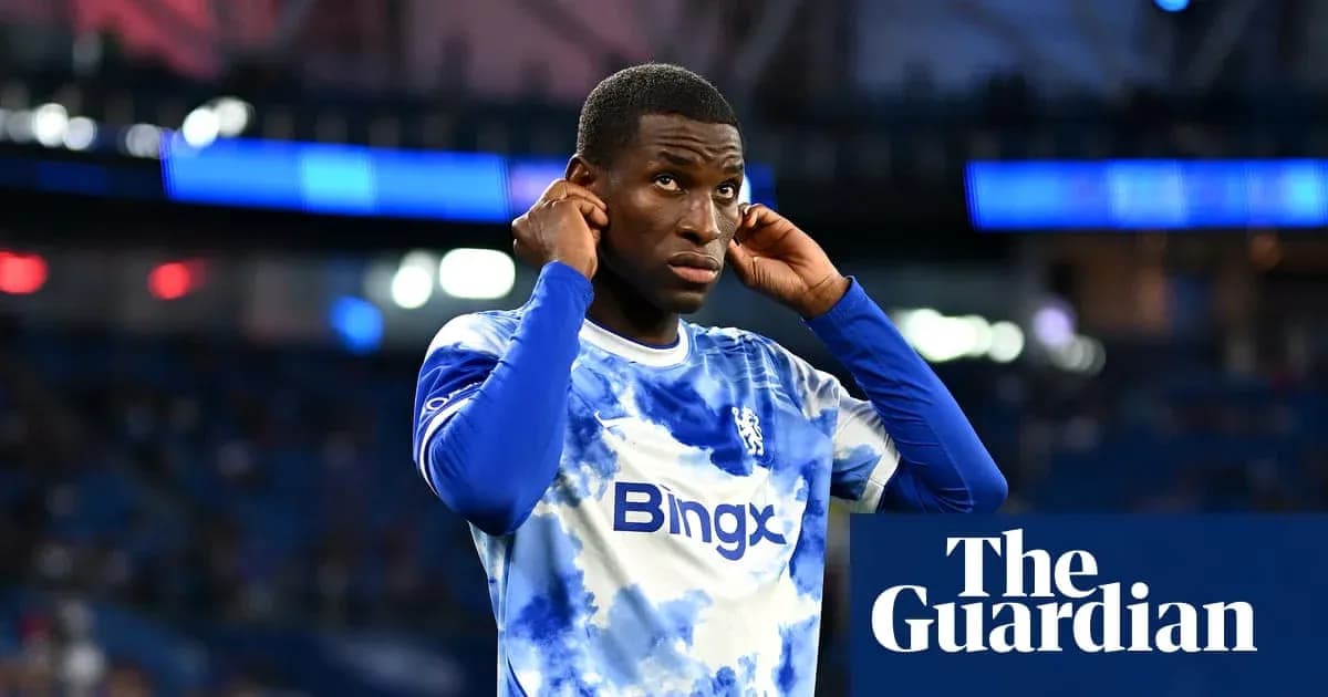 Player adjusting his earphones before the match