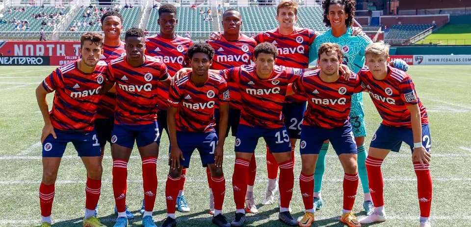 North Texas MLS Next Pro team posing for photo
