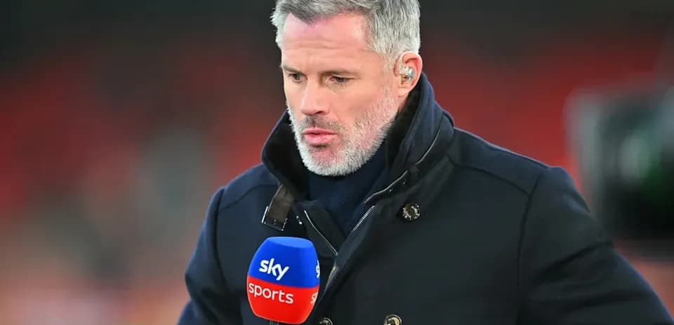 Sports commentator holding microphone before broadcast