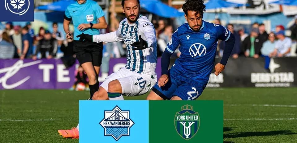 HFX Wanderers FC player challenges York United player