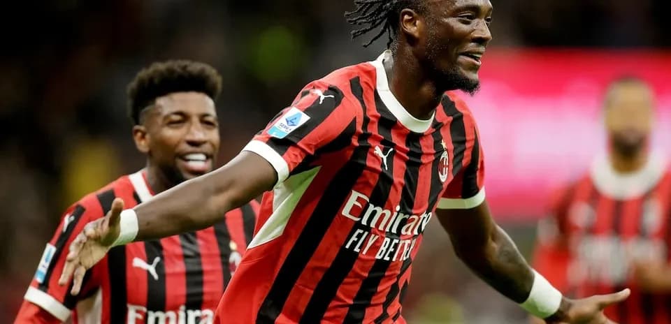 AC Milan player celebrating a goal