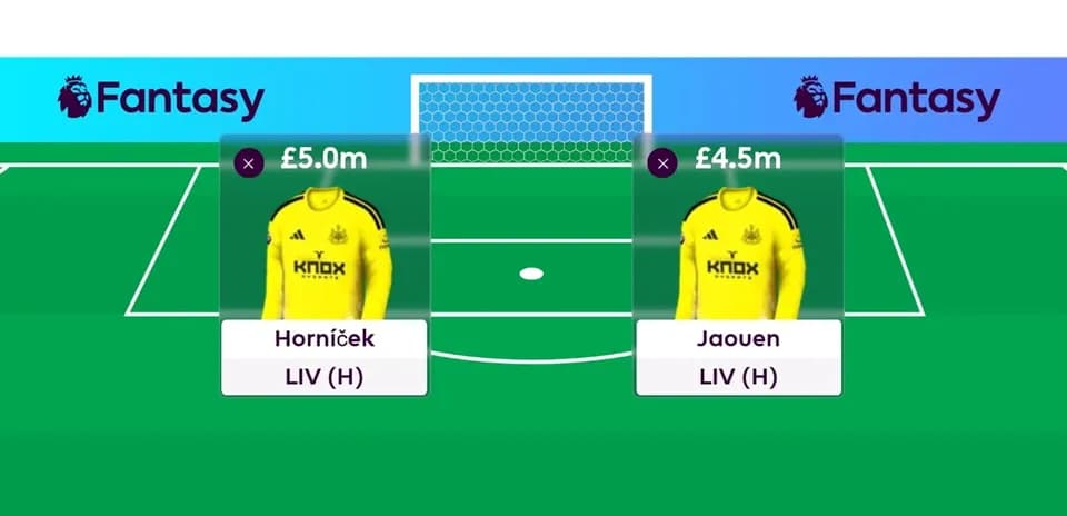 Fantasy football players Horníček and Jaouen with prices