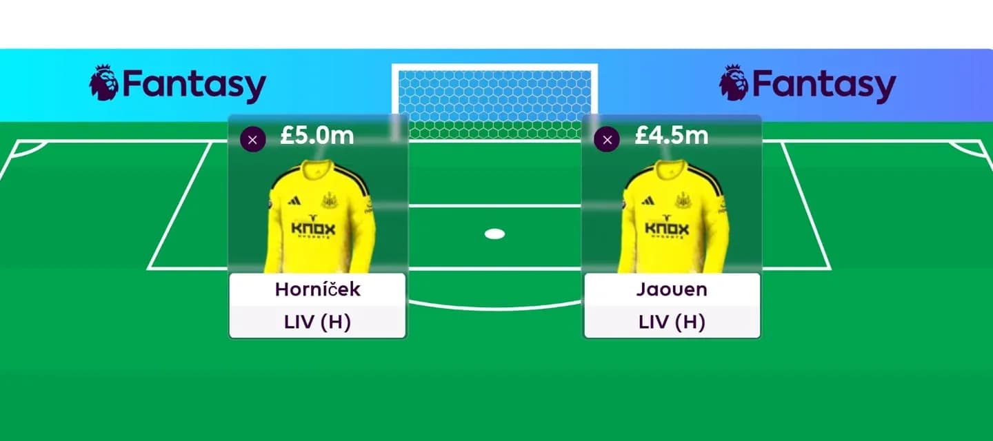 Fantasy football players Horníček and Jaouen with prices