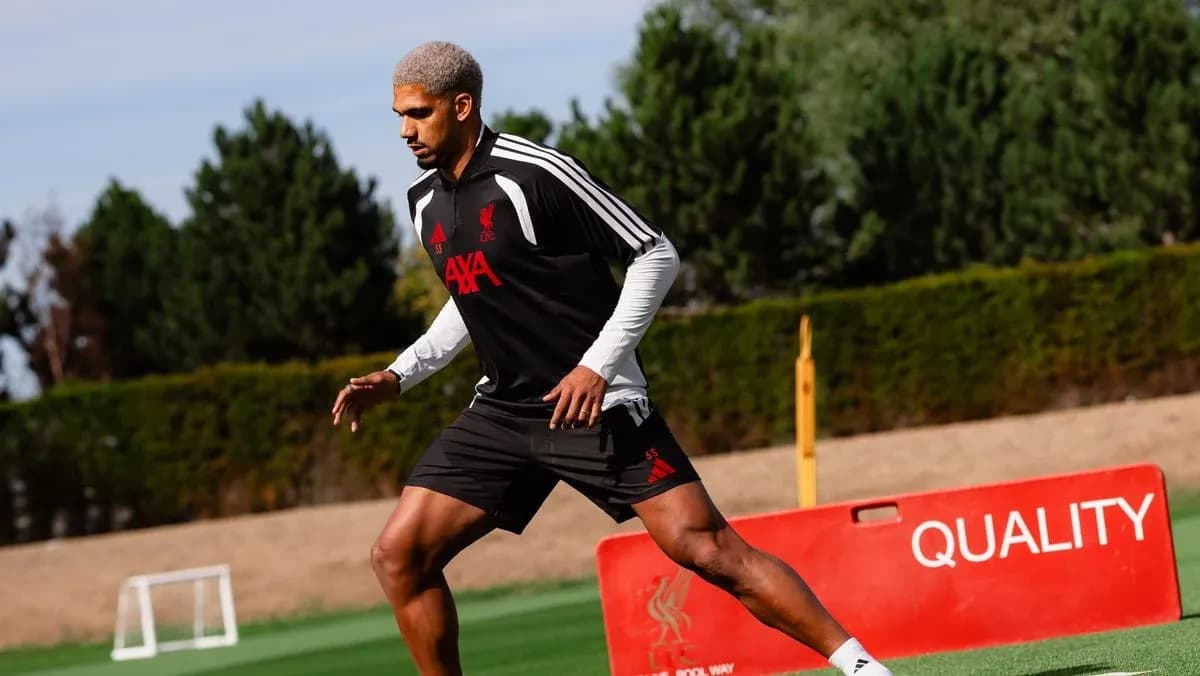 Player training at Liverpool FC training ground