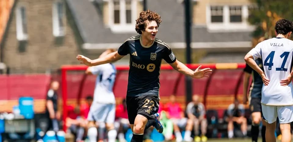Los Angeles FC II player celebrating a goal