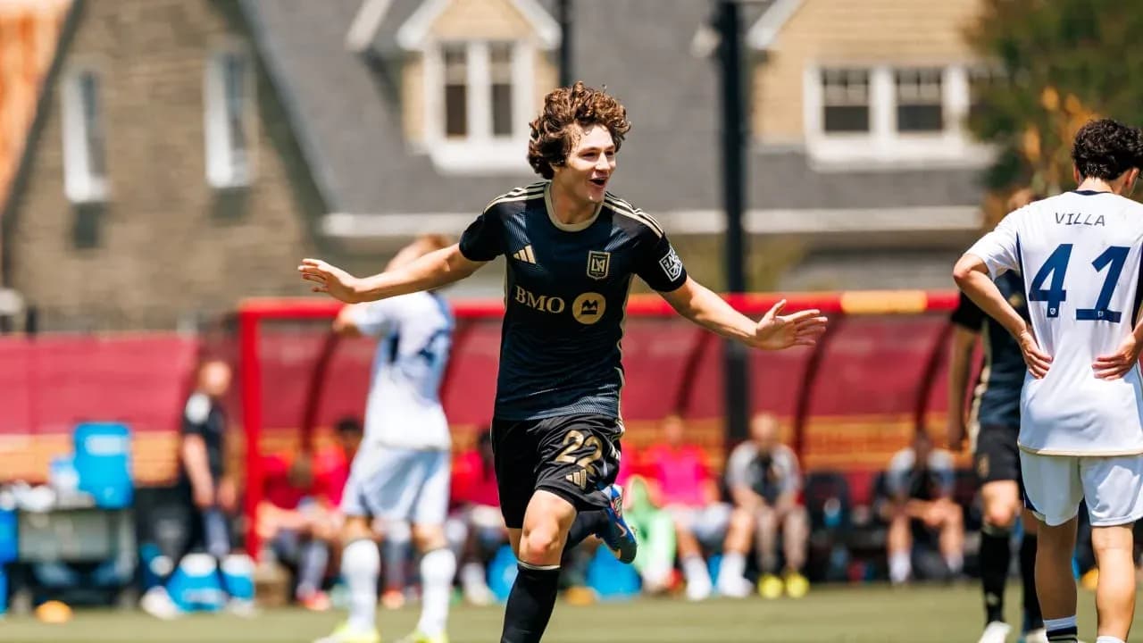 Los Angeles FC II player celebrating a goal