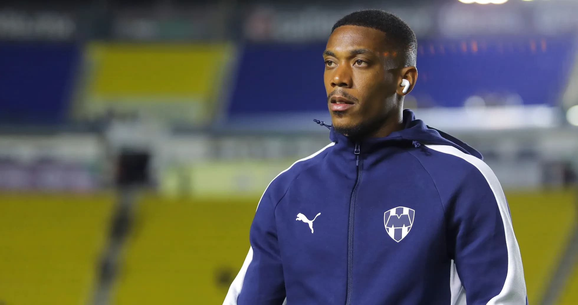 Player walking on field in training attire