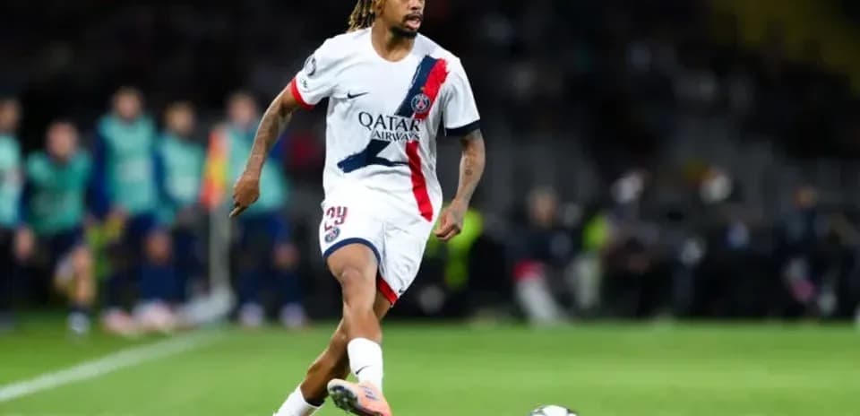 Player dribbling the ball during a match