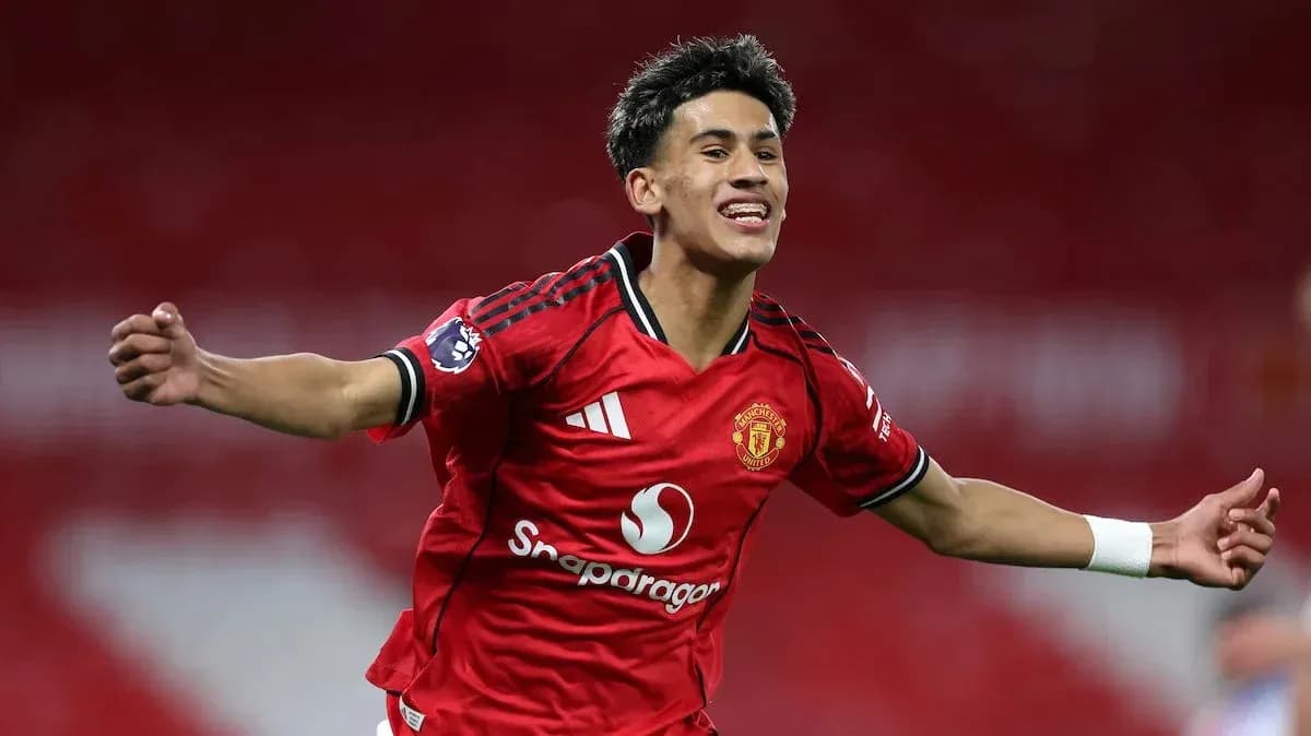 Player celebrating after scoring for Manchester United