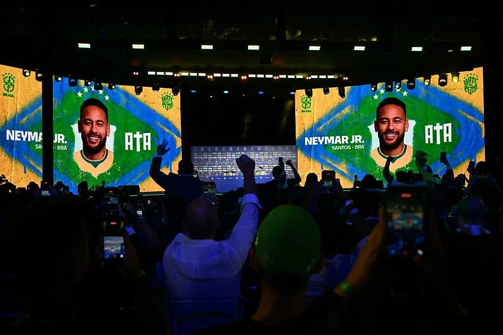 Neymar Jr. featured on stage at event