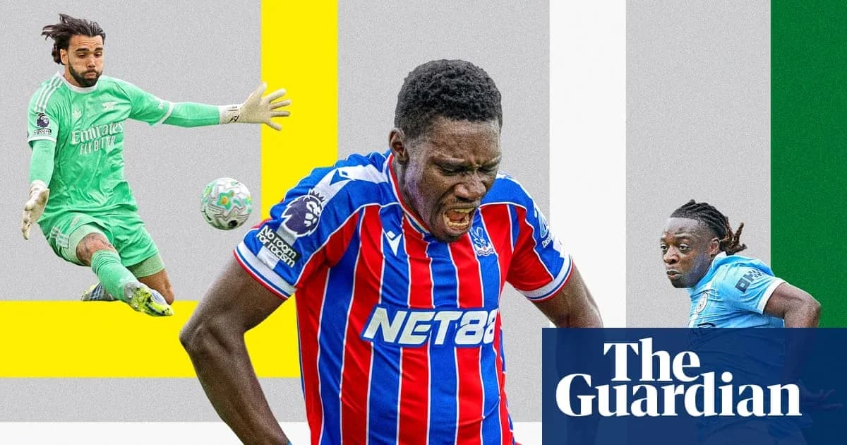 Crystal Palace player reacting during match with goalkeeper