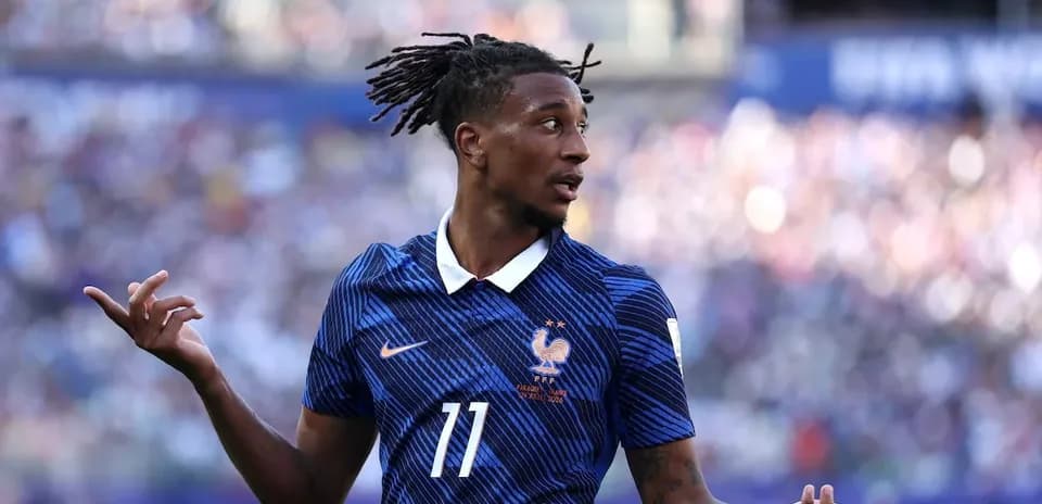 Player gesturing during a football match