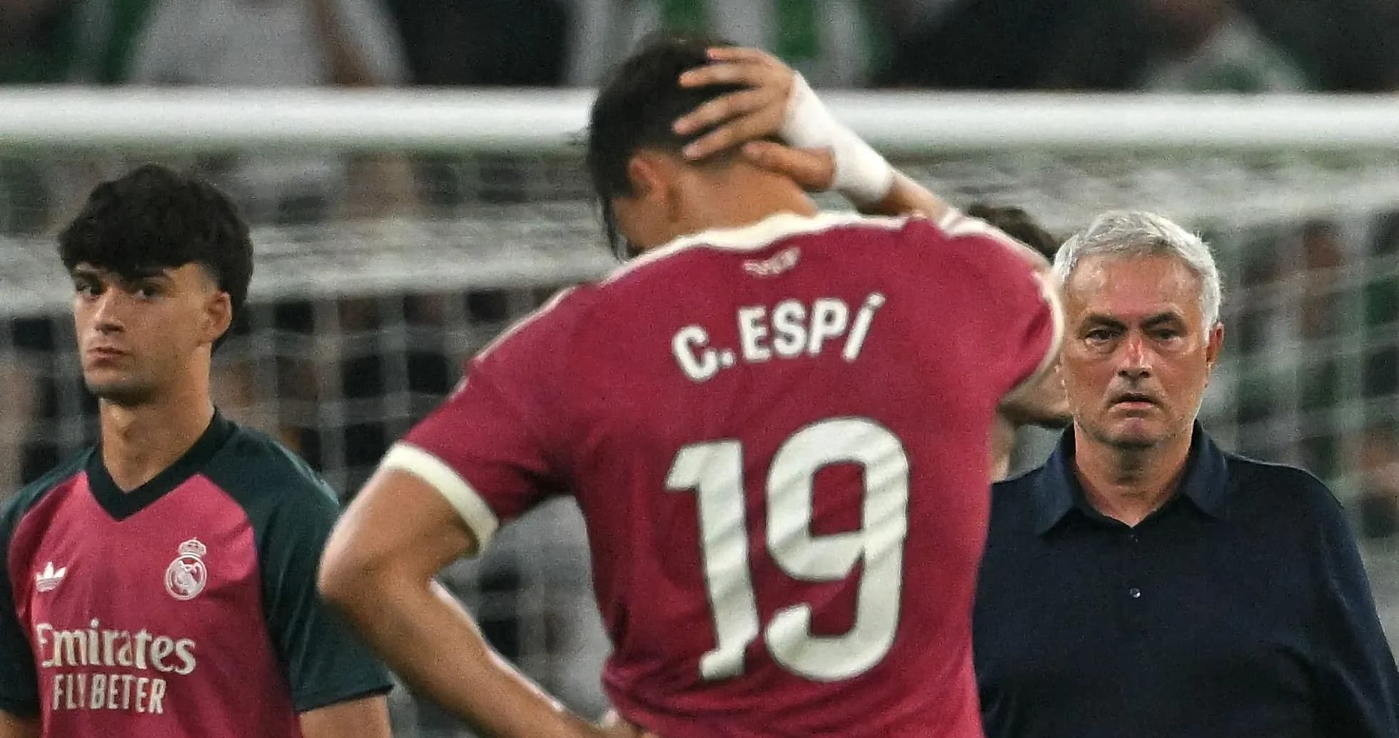 Real Madrid players reacting after a match loss