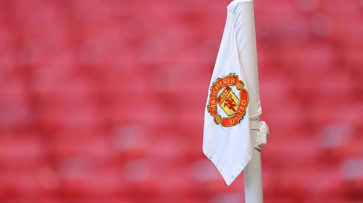 Manchester United corner flag at stadium
