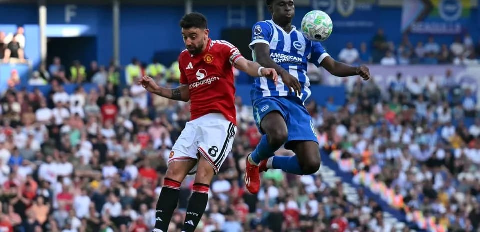 Player attempting to head the ball during match