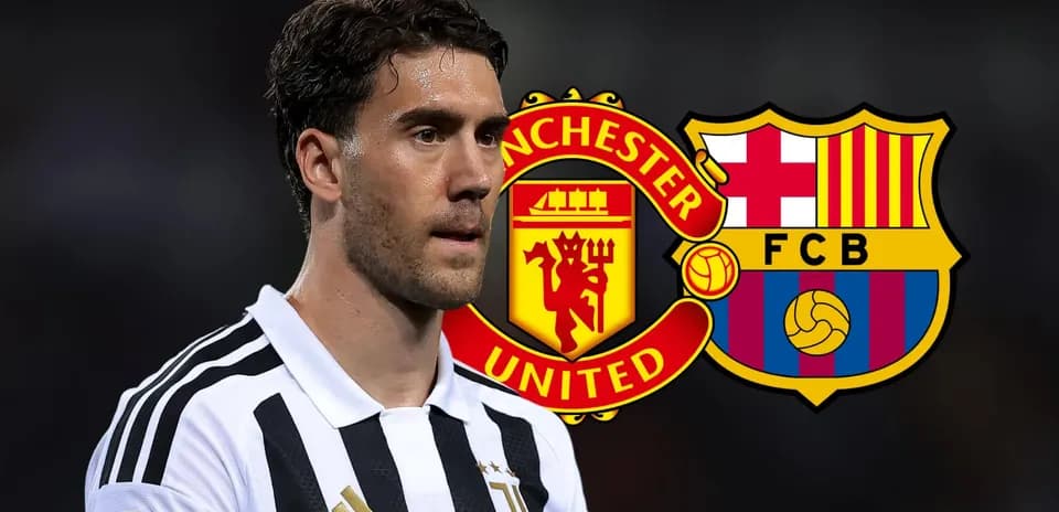 Player in Juventus jersey with club logos behind