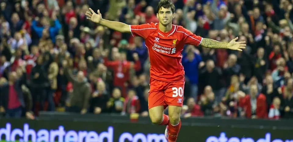 Liverpool player celebrating a goal at Anfield