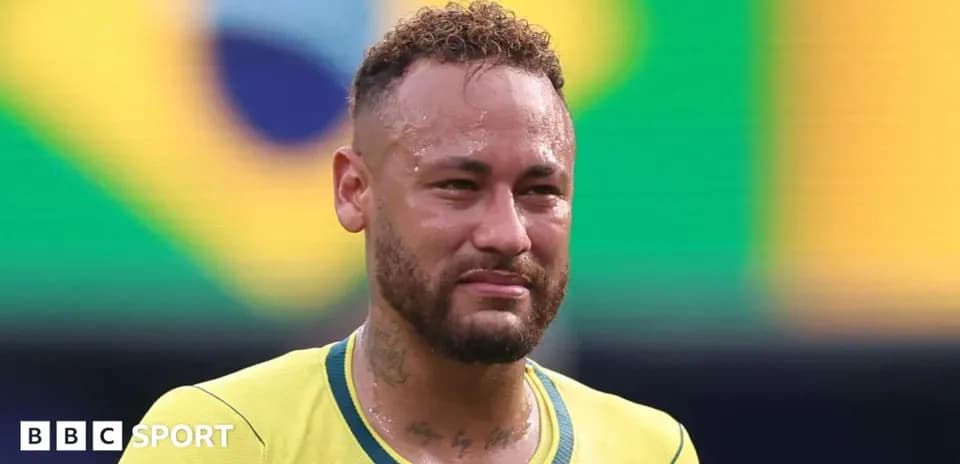 Neymar in Brazil jersey during a match