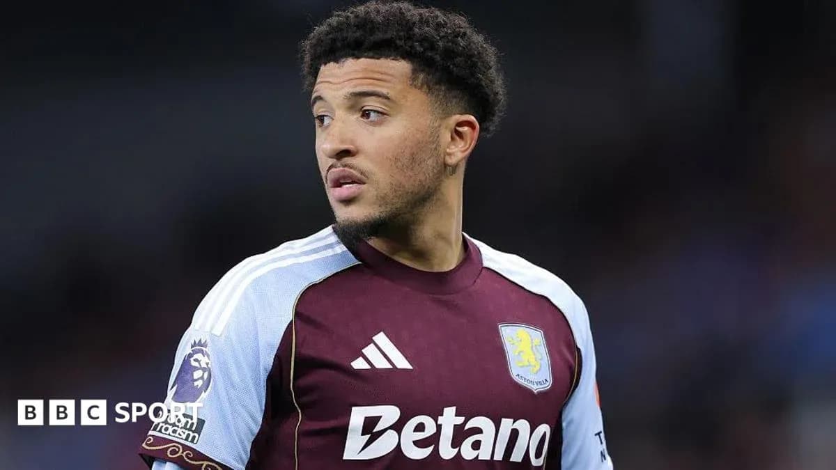Player in Aston Villa jersey during match