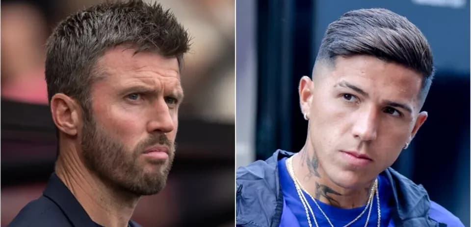 Two men with distinct hairstyles facing camera