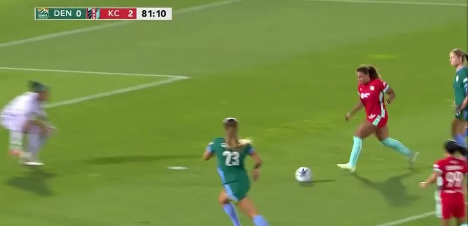 Kansas City player advancing with the ball