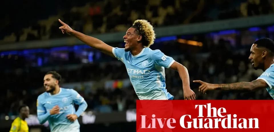Player celebrating a goal during Manchester City match