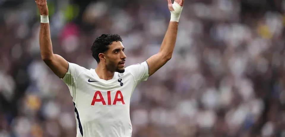 Player gesturing during match for Tottenham Hotspur