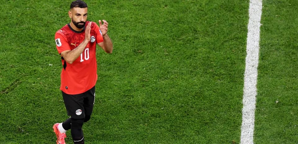 Egyptian player celebrating on the pitch