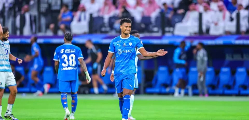 Player gesturing during a match on the field