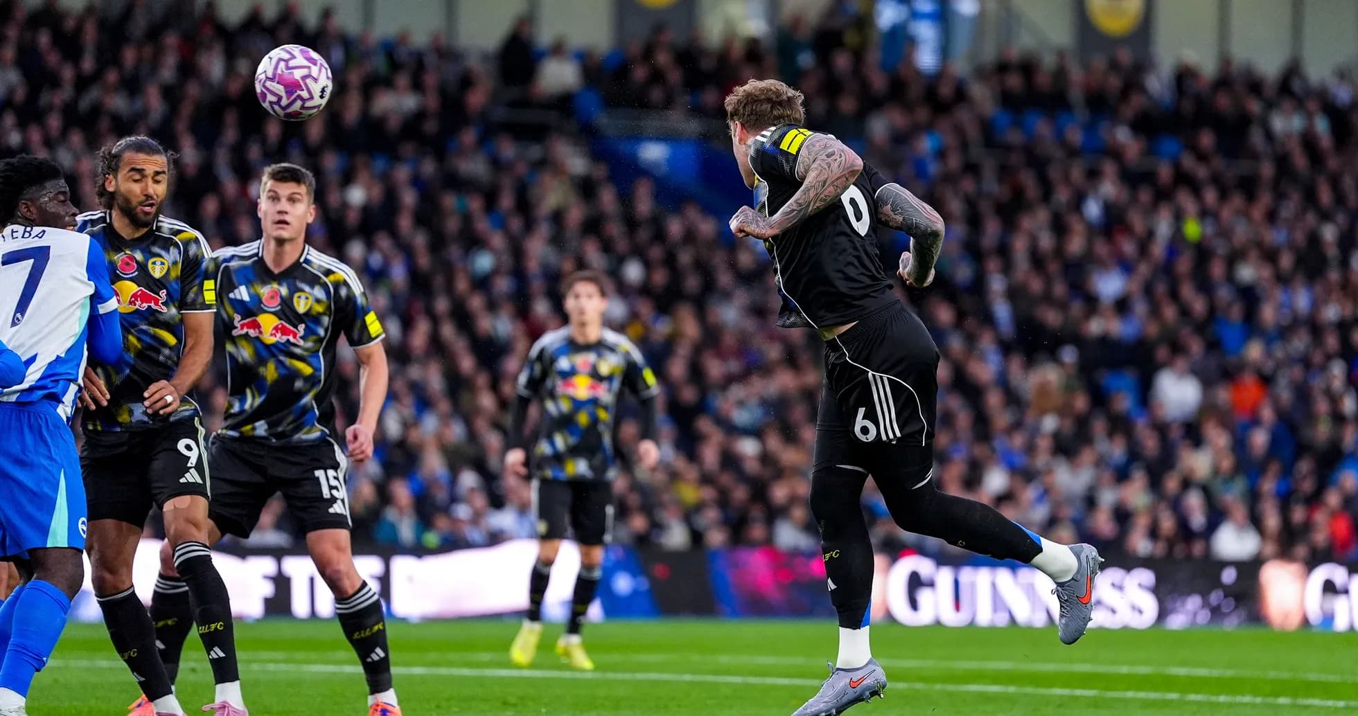 Leeds goalkeeper catching the ball during match