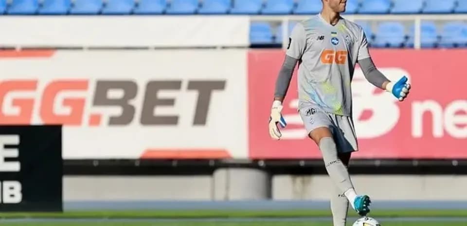 Goalkeeper practicing with ball during training session