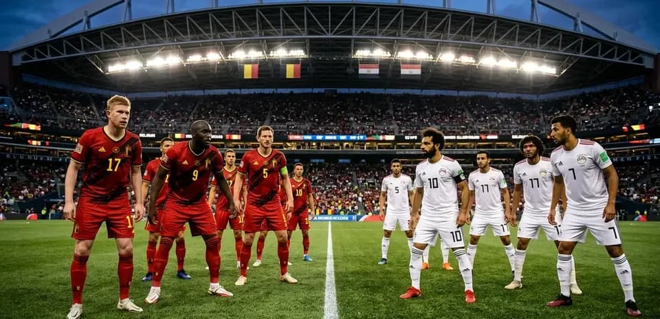 Belgium and Egypt players ready for kickoff