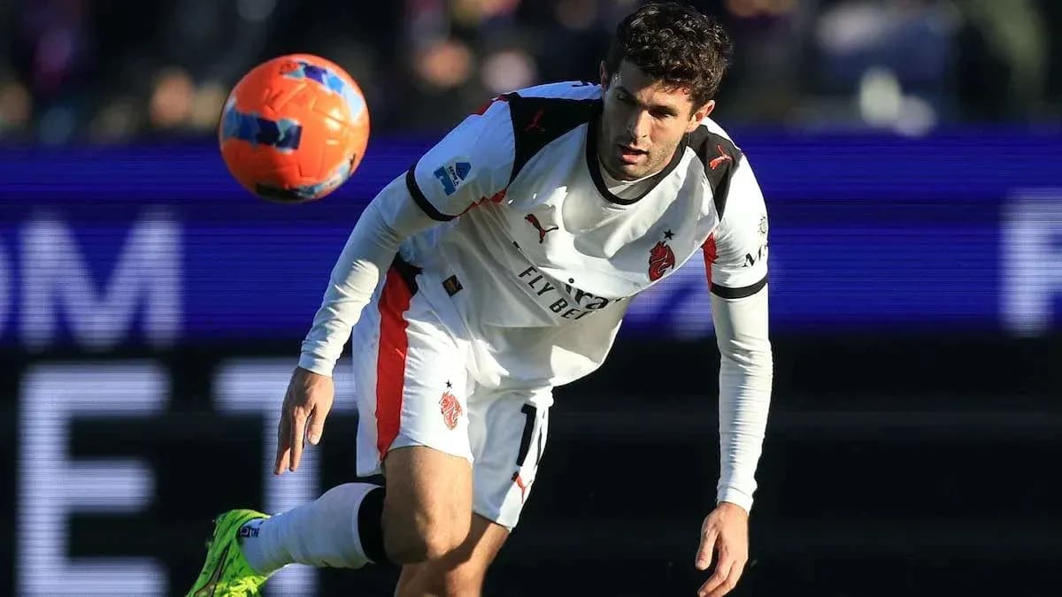 Player attempting to control the ball during match