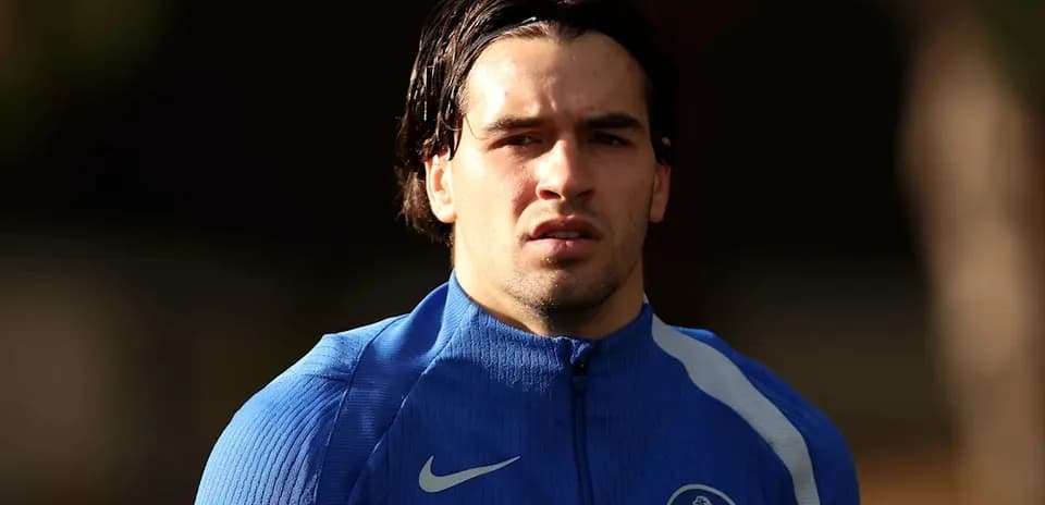 Player in blue training kit during practice session