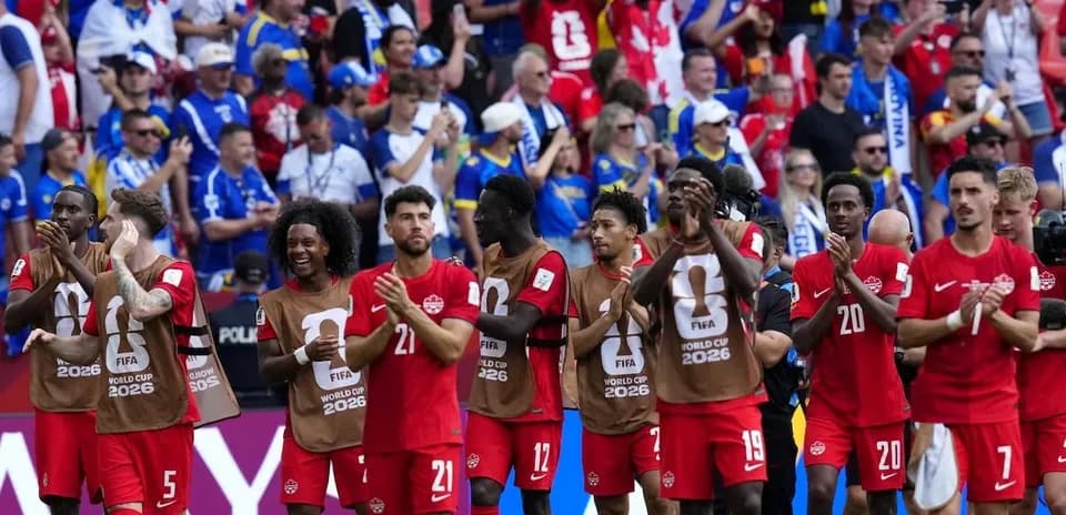 Canadian team applauding fans after a match