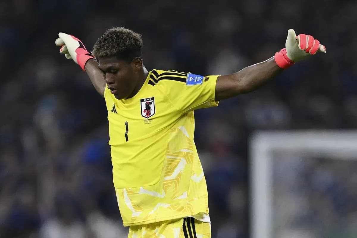 Goalkeeper in yellow kit celebrating during match