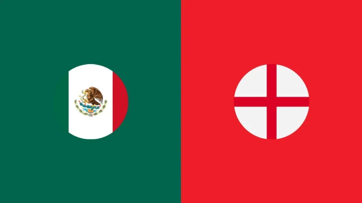 Flags of Mexico and England side by side