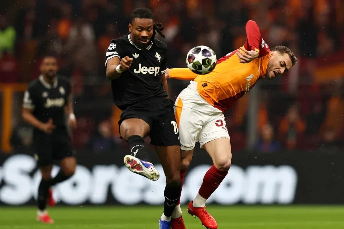Two players battling for the ball during match