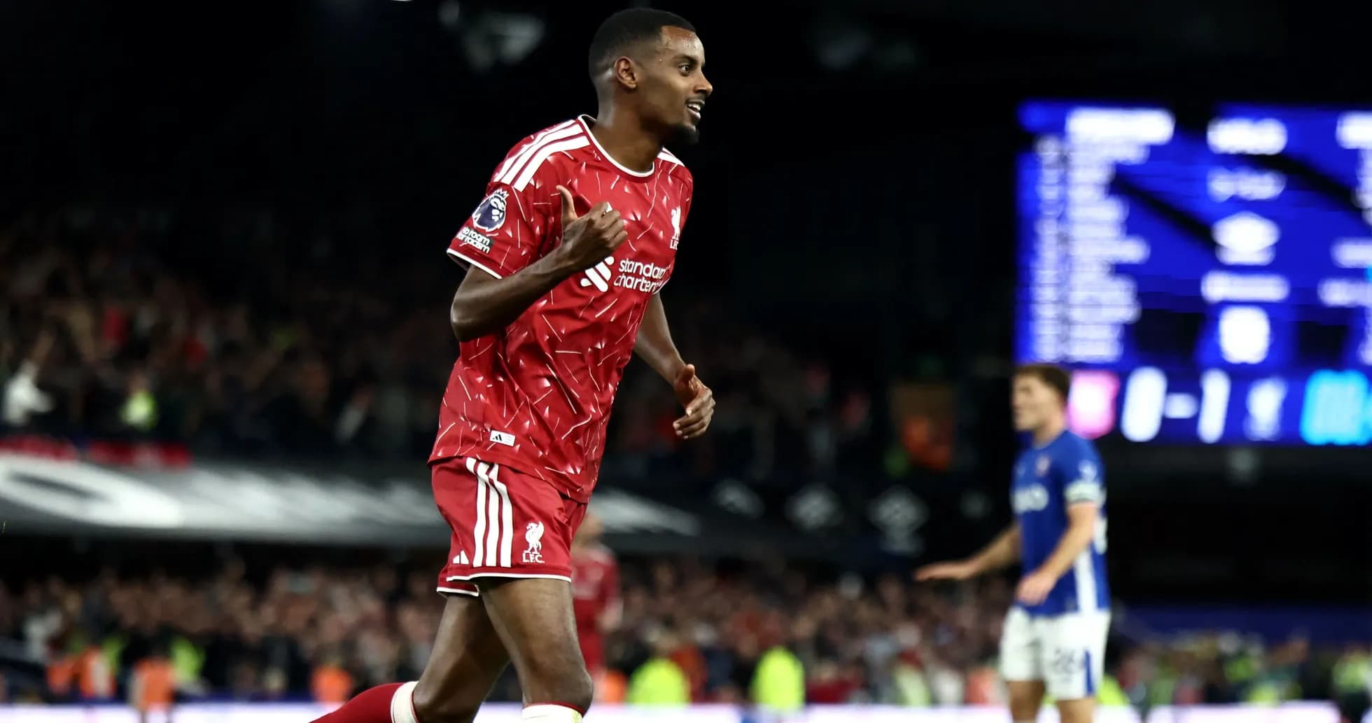 Liverpool player celebrating a goal during match
