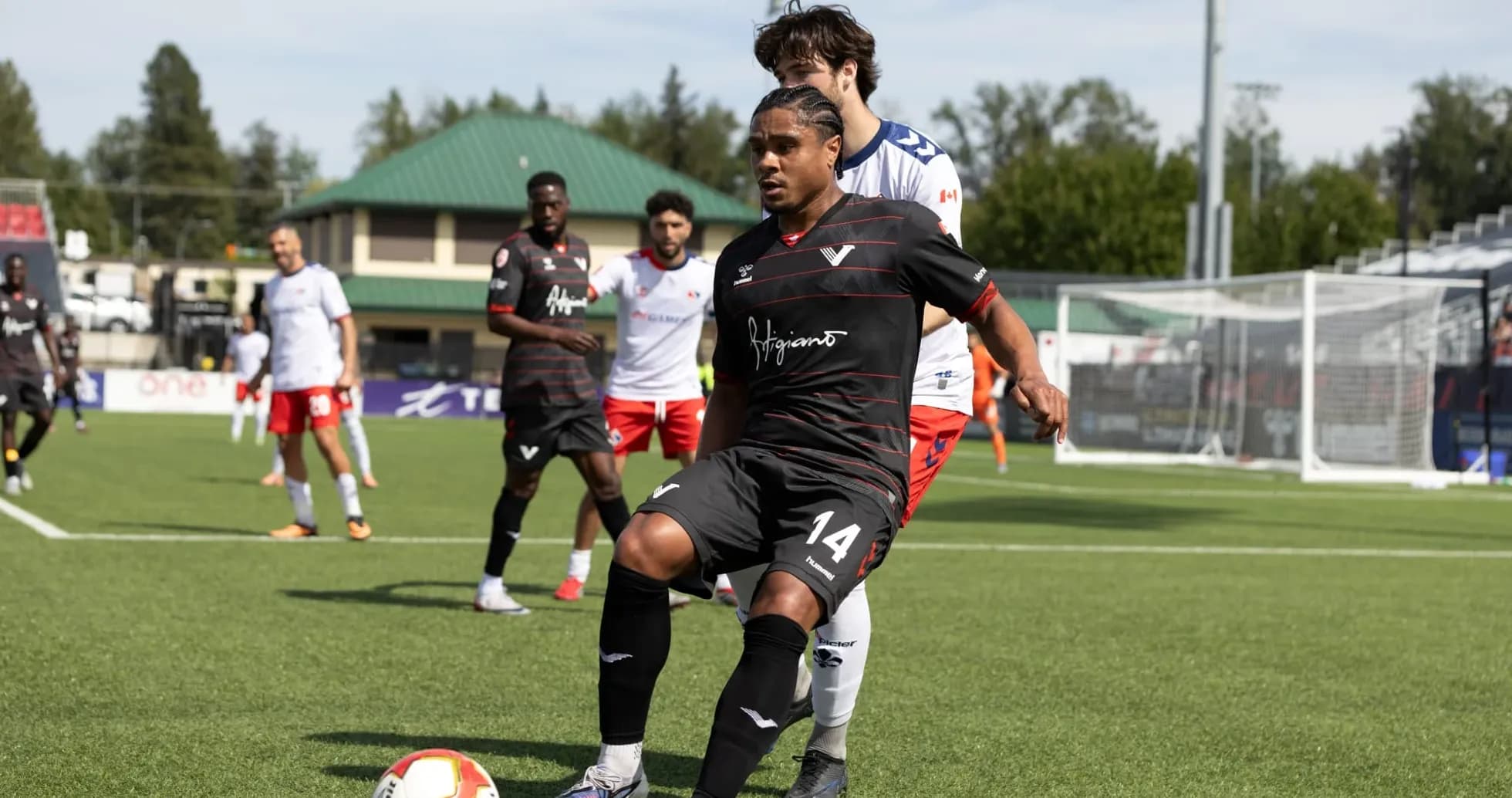 Player controlling the ball during Vancouver FC match