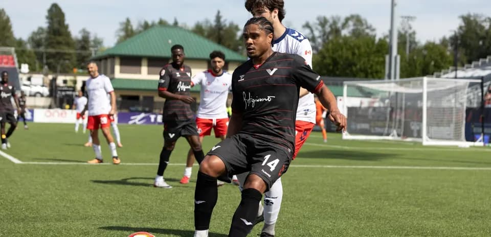 Player controlling the ball during Vancouver FC match