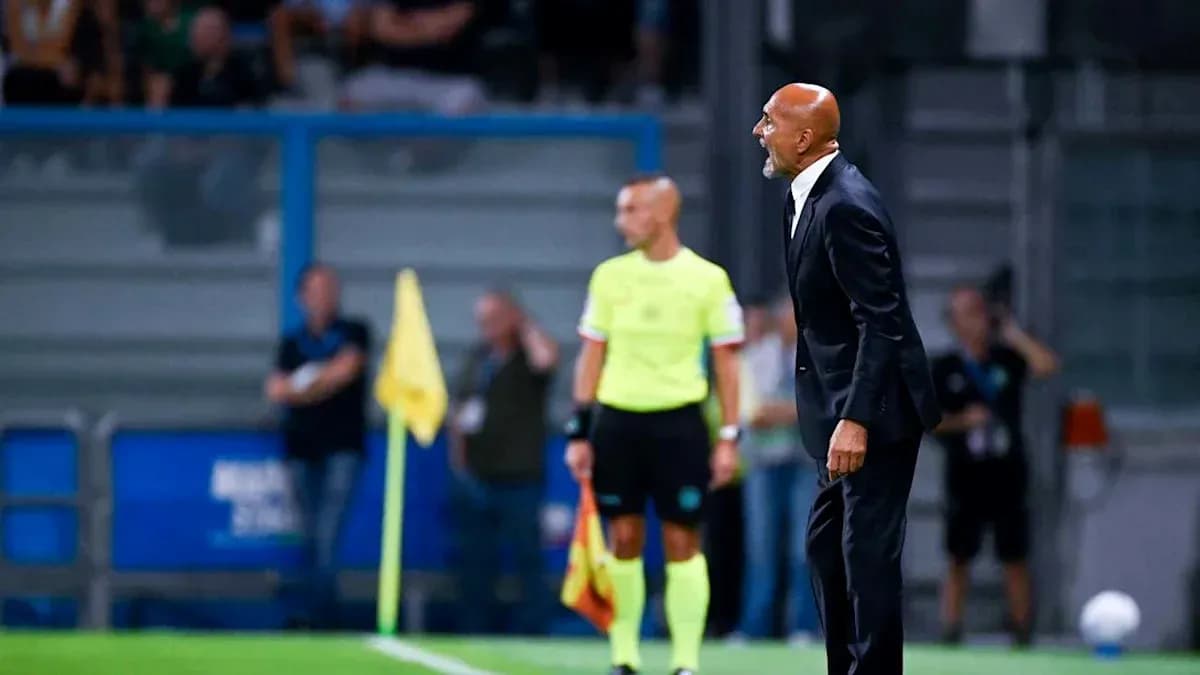 Manager shouting during match with referee nearby